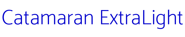Catamaran ExtraLight 字体